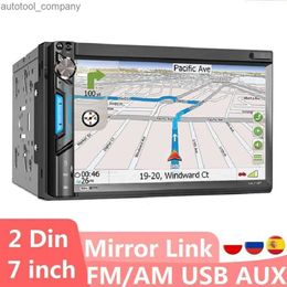 Nuevo Radio para coche 71BT 2 Din, 7 pulgadas, Universal, FM, AM, Audio, pantalla táctil, Mirror Link, Autoradio, TF, USB, Bluetooth, reproductor Multimedia Mp5, 2din