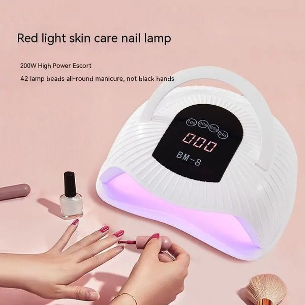 Nueva lámpara de secado de uñas de 72leds 300W para uñas de 300 W para secar el gel UV esmalte del sensor inteligente del mango portátil Luz de las uñas Luz de las uñas