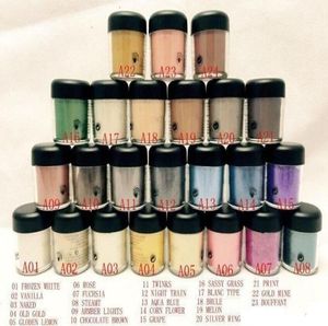 Nouveau 75g Pigment Bronzers Eyeshadow Mineralize Feed Shadow with English Colors Name 24 Couleurs 12pcslotrandom Envoyer Color3070071