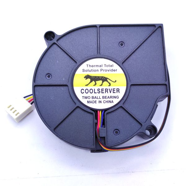 Nuevo ventilador de CPU de computadora de 75mm BB7515BU para COOLSERVER DC12V 0.80A 4 líneas ventilador de refrigeración de servidor FD7015H12D