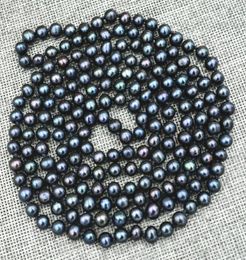 Nouveau collier de perles de culture akoya Tahiti noires véritables 78 mm 50INCH4969202