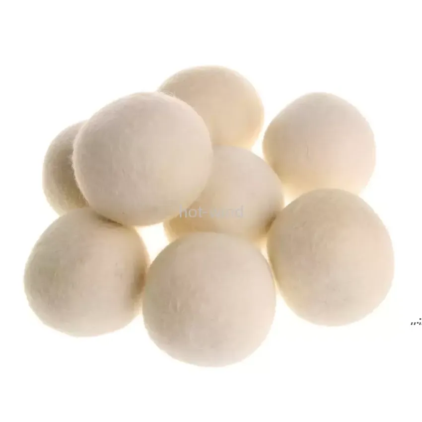 NEW!!! 7cm Reusable Laundry Clean Ball Natural Organic Laundry Fabric Softener Ball Premium Organic Wool Dryer Balls DD0211