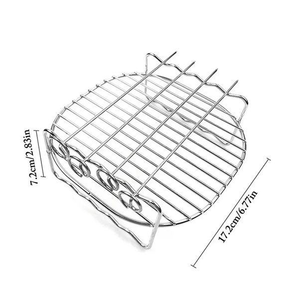 Nouvelle rack de friterie à air 7 pouces Ensemble de grille polyvalente.