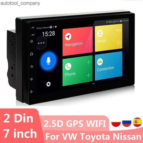 Nuevo Receptor de Radio para coche Android de 7 pulgadas 2Din Carplayer 2.5D pantalla táctil navegación GPS reproductor Multimedia para Toyota Nissan Hyundai