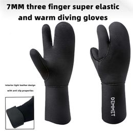 Nieuwe 7 mm drie vinger super elastische warme duikhandschoenen, koude slijtvaste en steekbestendige, winterzwemmende chloropreen rubberen handschoenen voor vissen H521-168