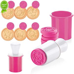 Nouveau 7 pièces dessin animé biscuits timbres moules Silicone chocolat Fondant Biscuit Embosser Cutter moule cuisine gâteau cuisson décoration outils