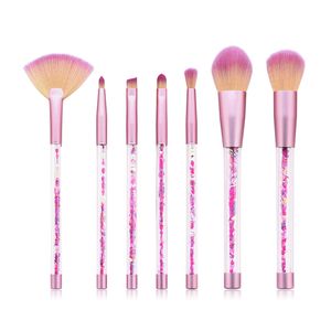 Nieuwe 7 -stcs Unicorn Brush Glitter make -up borstelset Shinny Foundation Blending Power Eyeshadow Cosmetic Beauty Make Up Tool Kit