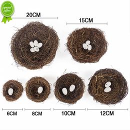 Nieuwe 8-20 cm Natuur Rotan Vogelnest Paasei Decoratie Prop Kunstnest voor Pasen Party Huis Tuin Decoratie DIY Craft