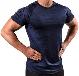 Nouveaux vêtements de fitness 8 couleurs hommes à séchage rapide respirant sport course entraînement collants élastiques à manches courtes vêtements de sport