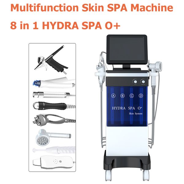 NUEVAS máquinas de cuidado facial 8 en 1 Aqua Clean Microdermoabrasión Máquina facial de oxígeno profesional Crystal Diamond Water Peeling