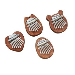 Nuevo 8 llave Kalimba Music Instrument Mini Musical Teclado Musical Piano Regalos de madera Acrílico lindo pequeño portátil Regalos deportes de regalo