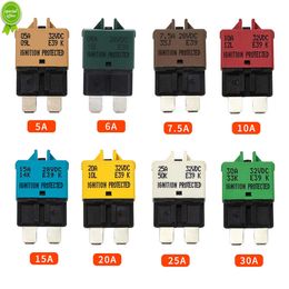 Nuevos 8 paquetes Rompedor de circuito de fusibles ATC/ATO Manual Fusible reiniciable 5A 6A 7.5a 10a 15a 20a 25a 30a (mixto) 12V-32V