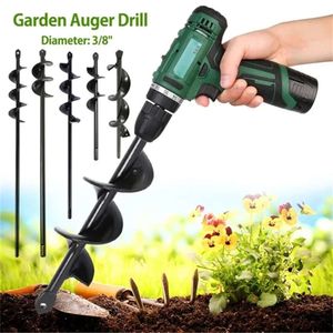 Nouveau 8 tailles jardin tarière foret outil spirale trou pelle sol perceuse terre perceuse pour graine plantation fleur planteur