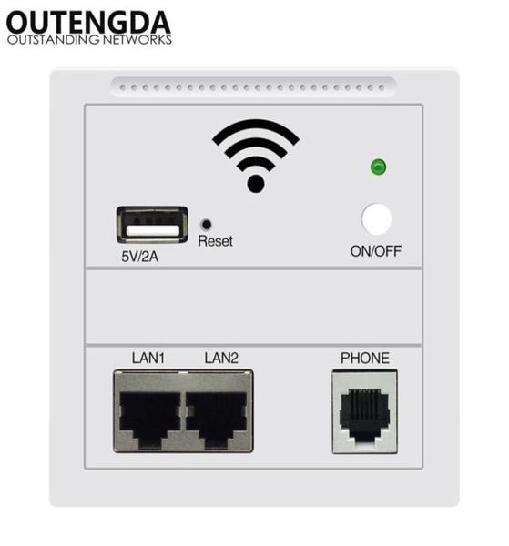 Nouveau routeur sans fil WIFI intégré 80211N 300 Mbps pour le inn dans le point d'accès sans fil mural standard poe ac100240v9574296