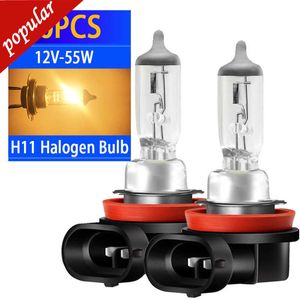 Nuevo 80PCS H8 H11 55W Bombilla de faro Auto Lámparas halógenas Luces antiniebla delanteras Fuente de luz blanca cálida Estilo de automóvil Estacionamiento de alta potencia DC12V