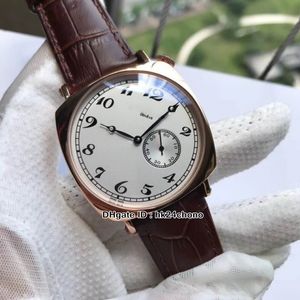 NIEUWE 82035 / 000R-9359 Automatische herenhorloge Historiques American 1921 Rose Gold Case White Dial High Quality Gents Square Watches