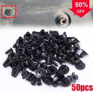 Nouveau 8mm voiture pare-chocs garde-boue trou Rivets attaches vis universel voiture attache Clips punaise Clips Auto intérieur accessoires 50 pcs