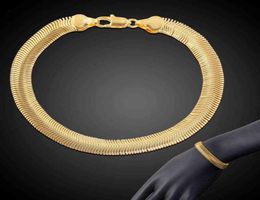 Nieuwe 8mm kettingarmband Goud Goud gevulde zachte botten Link op handfeest Kerstcadeaus voor vrouwen Men 21cm13651337665498