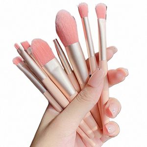 Nouveau 8Pcs Pinceau de maquillage Set Maquillage Ccealer Brosse Blush Poudre libre Brosse Ombre à Paupières Surligneur Fondati Beauté Outils q1sQ #