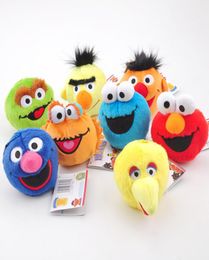 NOUVEAU 8PCSLOT 35QUOT 9CM SESAME STREET PLUSH POULLE ZOE BERT BOIT COISION ELMO EMIE GROVER OSCAR ANIME ANIME SOFF PENDANTS 8682663