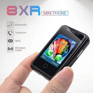 Nieuwe 8XR Mini Super Kleine Mp3 Mobiele telefoon 1.77 inch Touchscreen 2G GSM Quad Band Dual Sim-kaart MTK6261D 350mAh Bluetooth Mobiele Telefoon
