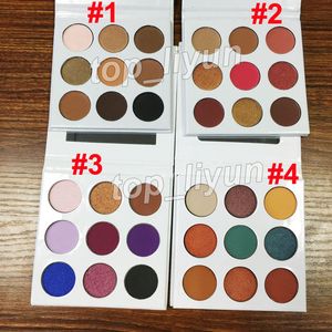 Nouvelle palette de fards à paupières en poudre pressée 9 couleurs 4 styles Fard à paupières bronze + Bourgogne + Violet + bleu miel Palette Cosmétique Fard à paupières Free DHL