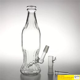 Nouveaux bangs uniques en verre de 9 pouces avec 14mm d'épaisseur mâle Pyrex Recycler Soda Bottle Heady Glass Beaker Bongs d'eau pour fumer