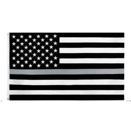 Nieuwe 90 * 150 cm Amerikaanse vlaggen Blue Stripe Police Flag 8 Colors United States Stars VS US of America EWA6069