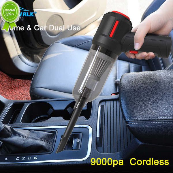 Nueva aspiradora de coche inalámbrica 9000Pa, aspiradora de mano inalámbrica para coche, Mini aspiradora de doble uso para el hogar y el coche, aspiradora de succión portátil