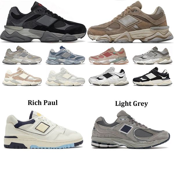 Nuevo 9060 Zapatos casuales 2002r Zapatillas de deporte de diseño 9060s Ladrillos Madera Sal marina Hongo blanco Nube de lluvia Gris 2002r Paquete Phantom 550 Blanco Verde Zapatillas de deporte para hombre