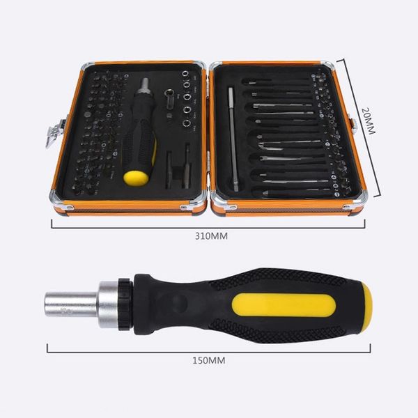 Livraison gratuite NOUVELLE boîte à outils 92 en 1, jeu de tournevis multifonctions, clé à cliquet, prise, outils d'entretien électrique domestique