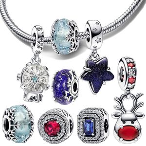 Nouveau 925 argent breloques brillant Zircon perles fit Pandora Bracelets mode bricolage femmes bijoux de créateur