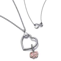 nouveau collier pendentif chaîne en argent sterling 925 collier éternité boîte originale pandora bijoux cadeau pour femme