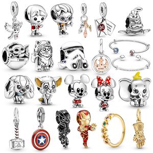 New 925 sterling silver Charm Beads Dangle Alliance Rescuer Bead Fit Pandoraer Charms Bracelet DIY Jewelry Accessories