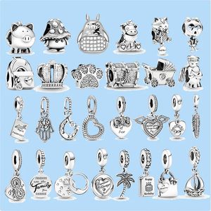 NIEUW 925 Sterling Silver Charm Travel Charm Cat Pendan925 Silver kralen Charms Fit Pandora Charm Travel Charm Cat Pendant T Fit Pandora Bracelet For Women Cadeau