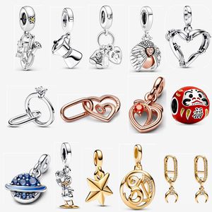 Nouveau 925 breloques en argent sterling pendentif canard style populaire européen et américain DIY fit Pandora bracelet collier boucles d'oreilles femmes designer bijoux
