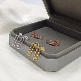 Nuevo 925 Pendientes de alta calidad de plata esterlina Pendientes de circón de regalos de diseño geométrico simple para mujeres
