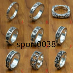 nieuwe 925 sterling zilveren sieraden vintage stijl antieke zilveren handgemaakte designer band ringen kruisen mannen ring223W