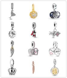 NIEUW 925 Sterling Silver Loose Bead Charm Original Fit Pandora Charm Bracelet ketting Wings Crown Love kralen hanger diy sieraden dames vrienden verjaardagscadeaus