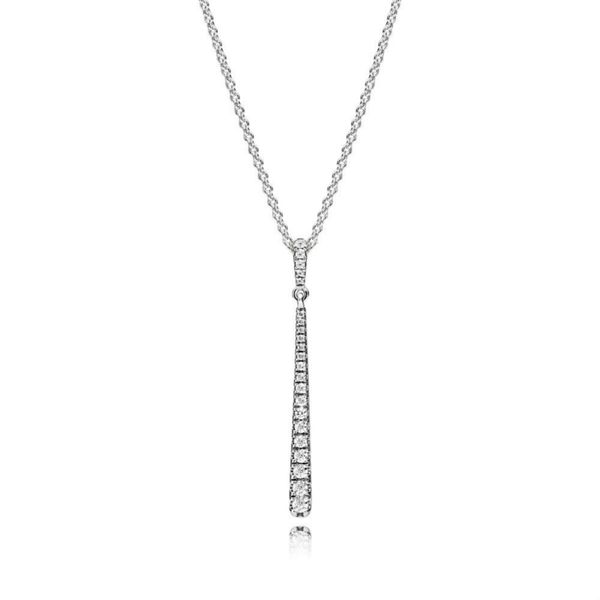 NOUVEAU 925 Sterling Silver Meteor Pendentif Étoile Filante Collier Clair Élégant Tempérament Cadeau Adapté Chaîne de Clavicule 396354CZ