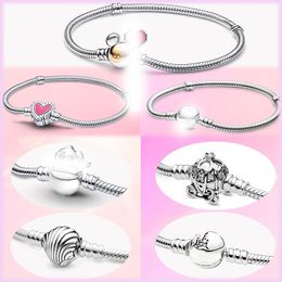 Nueva pulsera Pandora de plata esterlina 925 Pulsera de graffiti de 100 aniversario La plata es adecuada para damas primitivas Joyas encantadoras Accesorios de moda