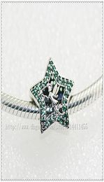 Nouveau 925 Sterling Argent Fée Clochette Étoile Charme Perle avec Sarcelle Cz Convient Style Européen Bijoux Bracelets Collier Pendentifs3102040