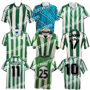 Nuevas camisetas de fútbol retro 95 97 98 1995 Real Betis Match Worn Menendez FINIDI 25 RIOS 21 football maillot de foot