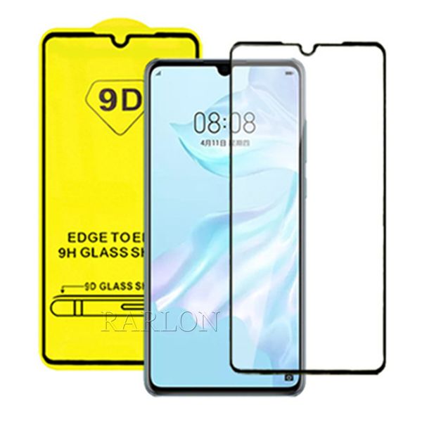 Nuevo vidrio templado con pegamento completo de cobertura completa 9D para Huawei Mate 30 Lite P40 Lite P20 PR0 P smart Z Plus Y5 Y6 Y7 Y9 2019 Y6P Y7P Y8P 2020