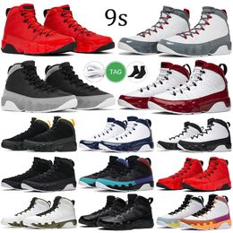 Nouveau 9s Chaussures de basket Fire Red Jumpman 9 Particle Grey Gym Chili Red Bred University Gold Statue Anthracite Space Jam Racer Blue Hommes Baskets Outdoor Sneakers
