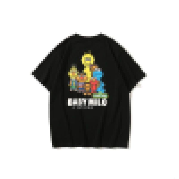 Nouveau un t-shirt de cou baignant A ap Sesame Street mil anime rond