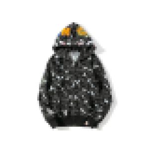 Nieuw A Bathing A Ape Digital Pixel Camo Shark-sweater met capuchon voor heren