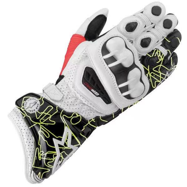 Nuevos guantes a-star GP-PRO de piel auténtica, guantes anticaídas, guantes de moto