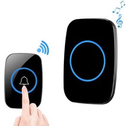 Nuevo A10 A10 INALLADO INALLADO PORTO IMPRESIONANTE 300m Remoto Smart Door Bell Chime EU UK COLECH BOTH AL ALMA ALMA BIENVENIDO Casa inalámbrica