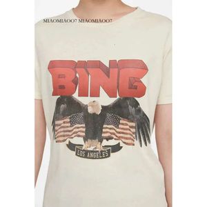 Nouveau AB NICHE EAGLE Letter Imprimer T-shirt Vintage Stirne Friets Snowflake Women Designer T-shirt à manches courtes Cotton Bings Tee Summer 538